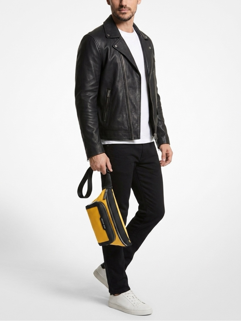 Michael Kors Black and Yellow Belt/Waist Bag